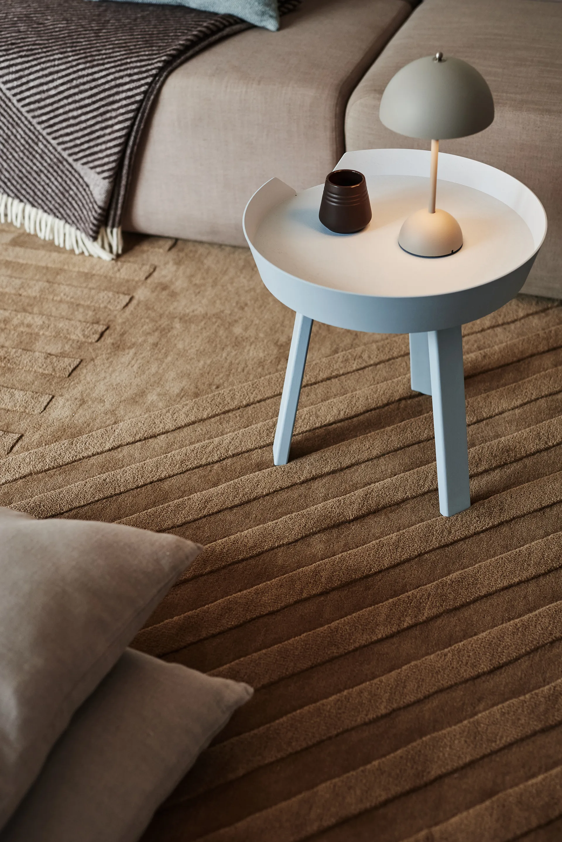 Levels Stripes Wollteppich, Beige, 200x300 cm NJRD