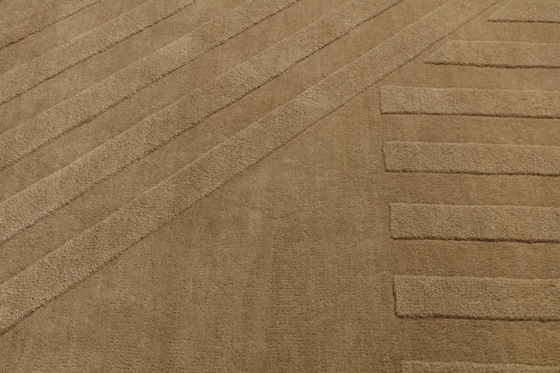 Levels Stripes Wollteppich, Beige, 200x300 cm NJRD
