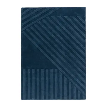 Levels Stripes Wollteppich - Blau, 170x240 cm - NJRD