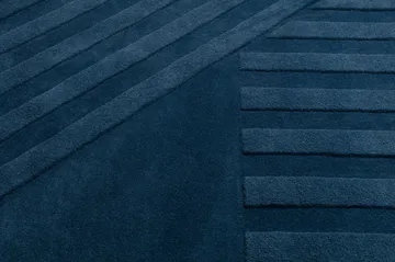 Levels Stripes Wollteppich - Blau, 200x300 cm - NJRD