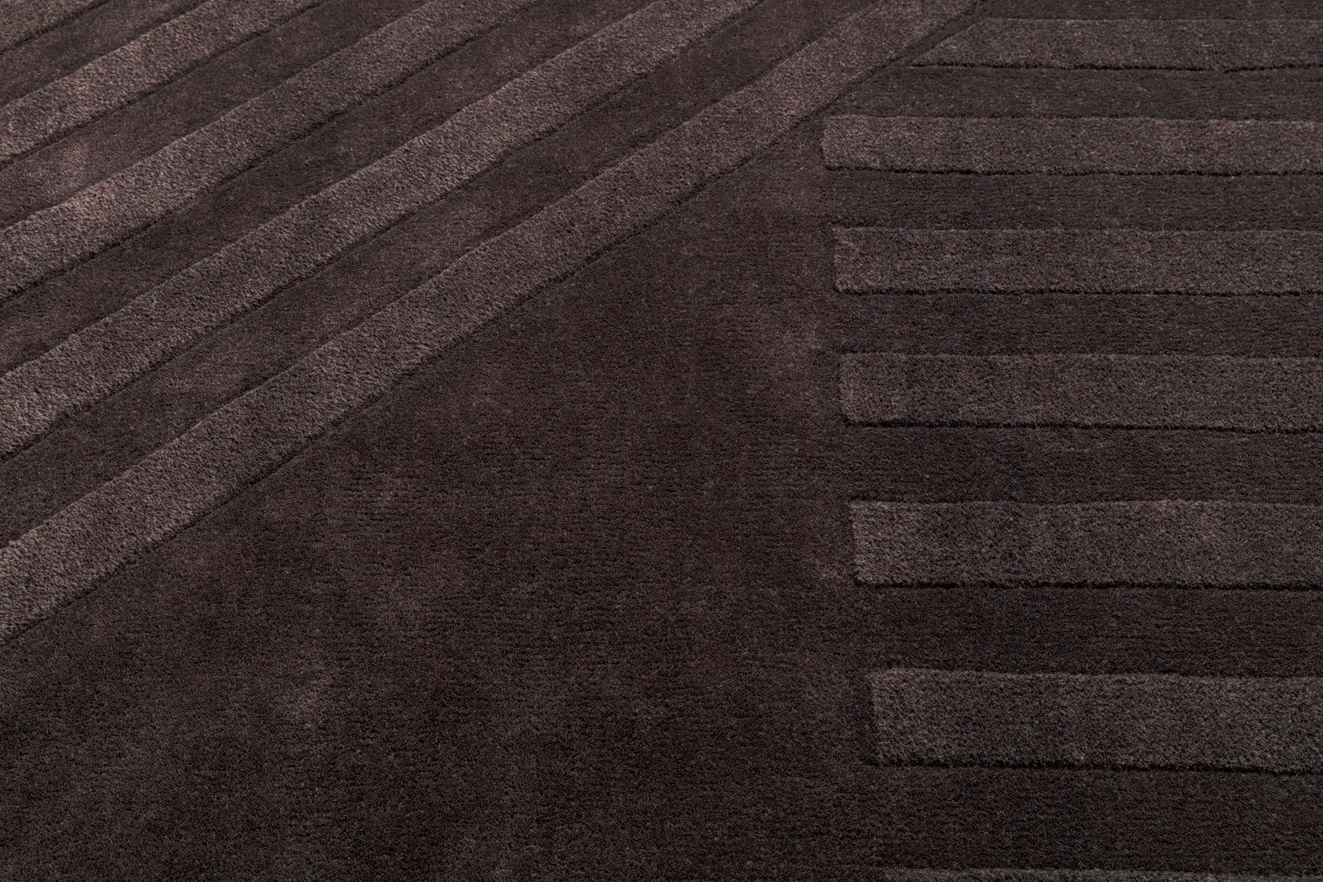 Levels Stripes Wollteppich, Braun, 200x300 cm NJRD