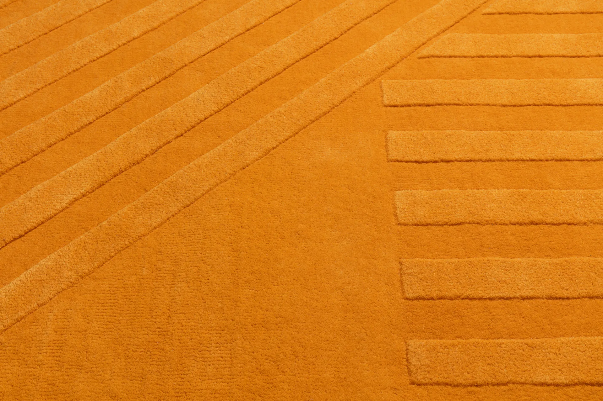 Levels Stripes Wollteppich, Gelb, 170x240 cm NJRD