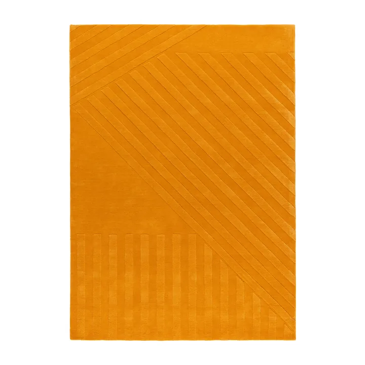 Levels Stripes Wollteppich - Gelb, 200x300 cm - NJRD