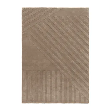 Levels Stripes Wollteppich - Maulwurfbraun, 170x240 cm - NJRD