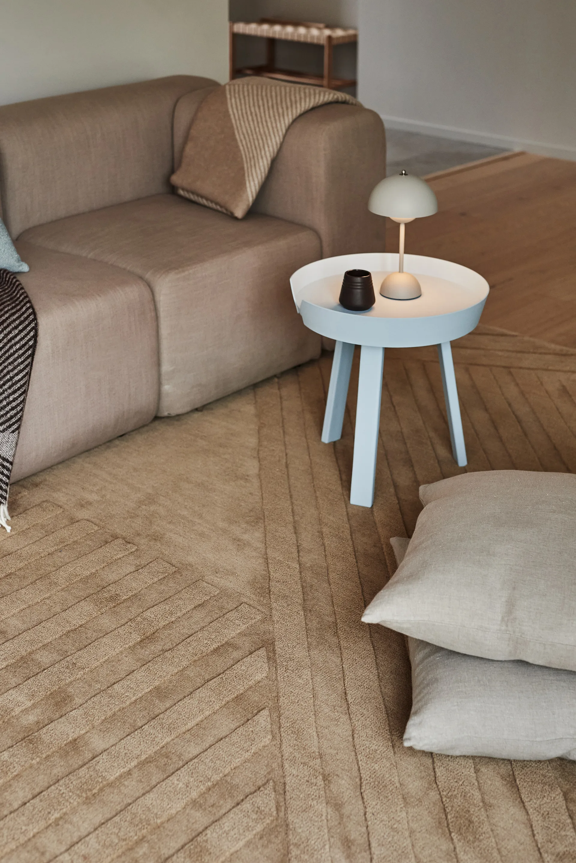 Levels Wollteppich stripes beige, 200 x 300cm NJRD