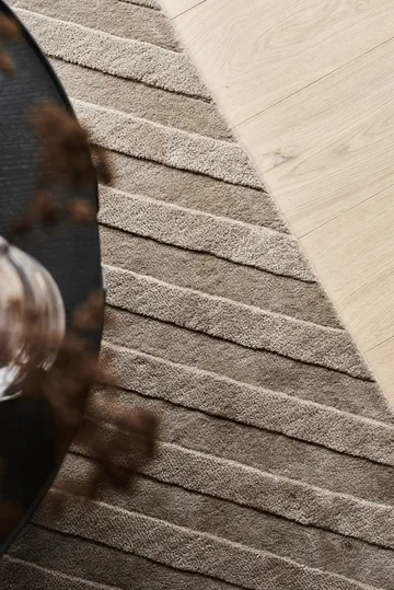 Levels Wollteppich stripes maulwurf - 170 x 240cm - NJRD