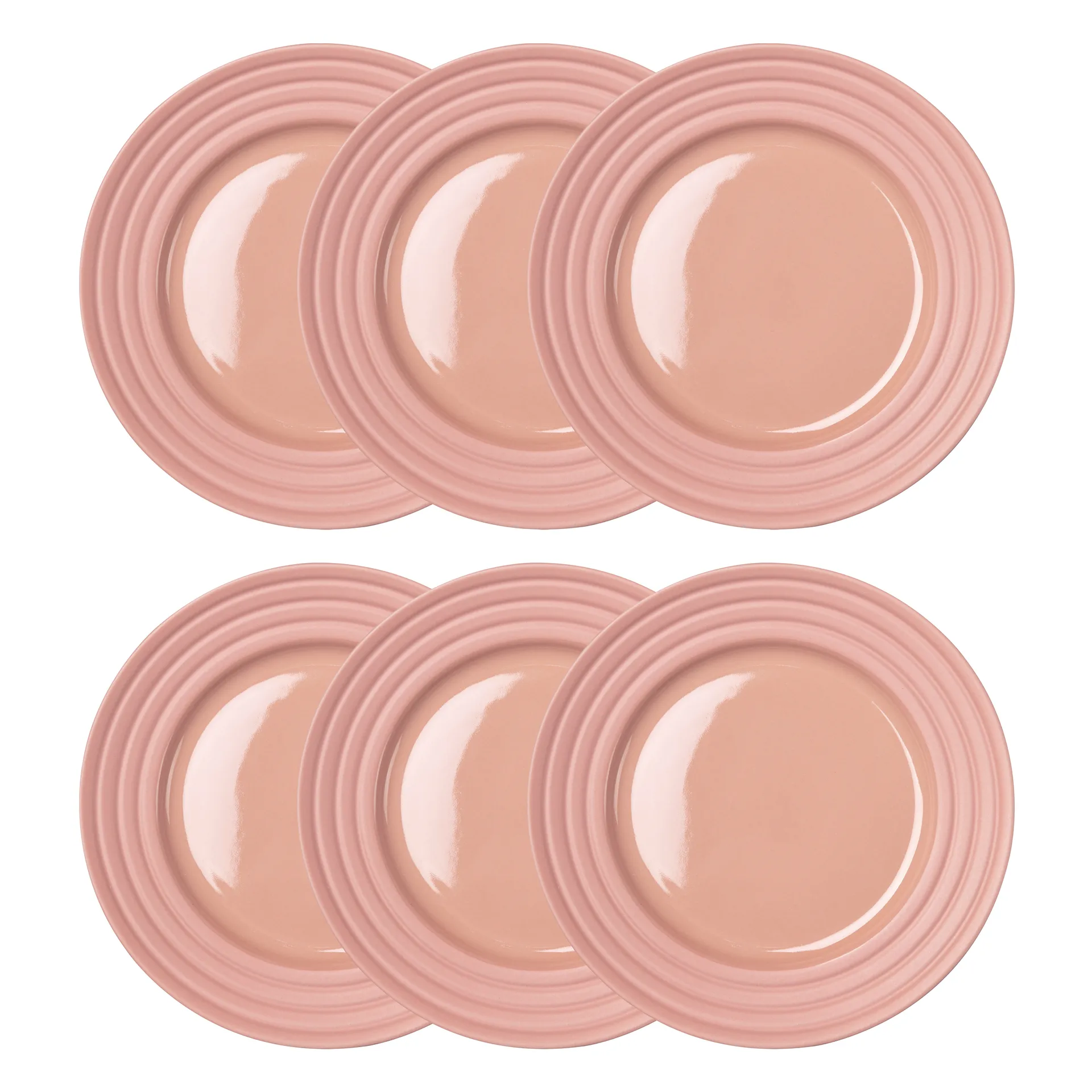 Lines kleiner Teller Ø21cm 6er Pack, Rosa NJRD
