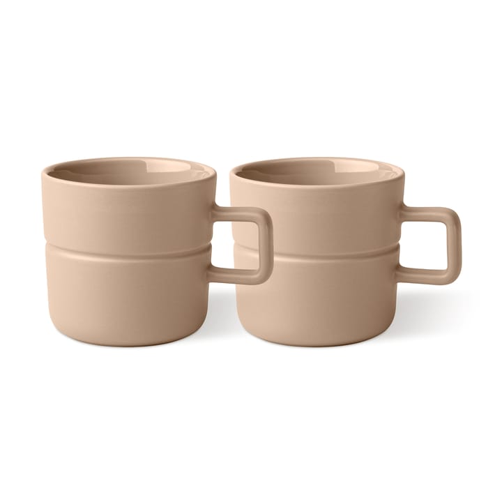 Lines Tasse 30cl 2er Pack - Beige - NJRD