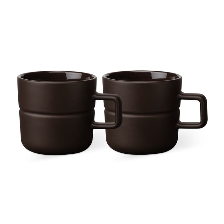 Lines Tasse 30cl 2er Pack, Braun NJRD