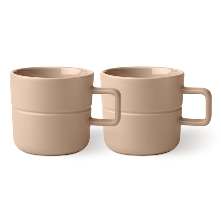 Lines Tasse 50cl 2er Pack, Beige NJRD