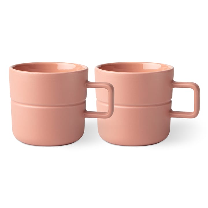 Lines Tasse 50cl 2er Pack, Rosa NJRD