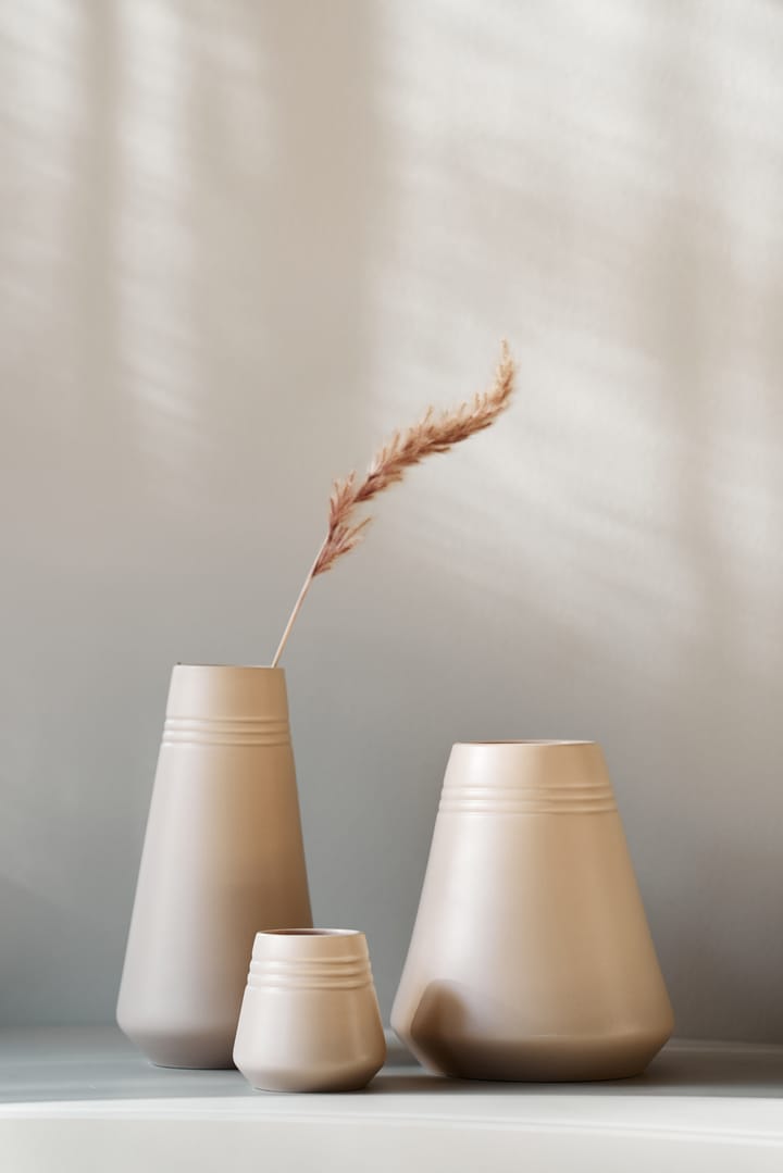 Lines Vase 18cm, Beige NJRD