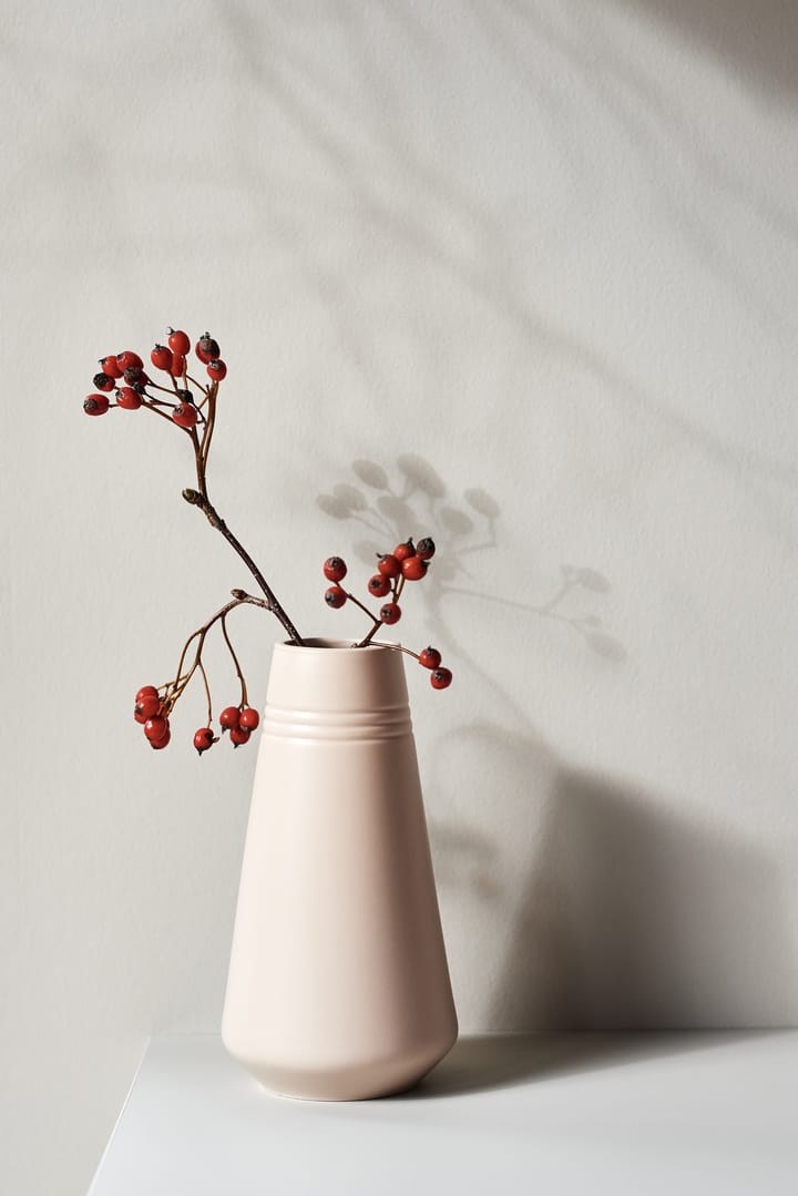 Lines Vase 22cm, Beige NJRD