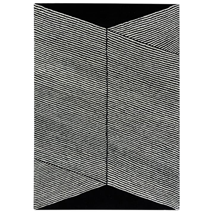 Rectangles Wollteppich schwarz, 200 x 300cm NJRD