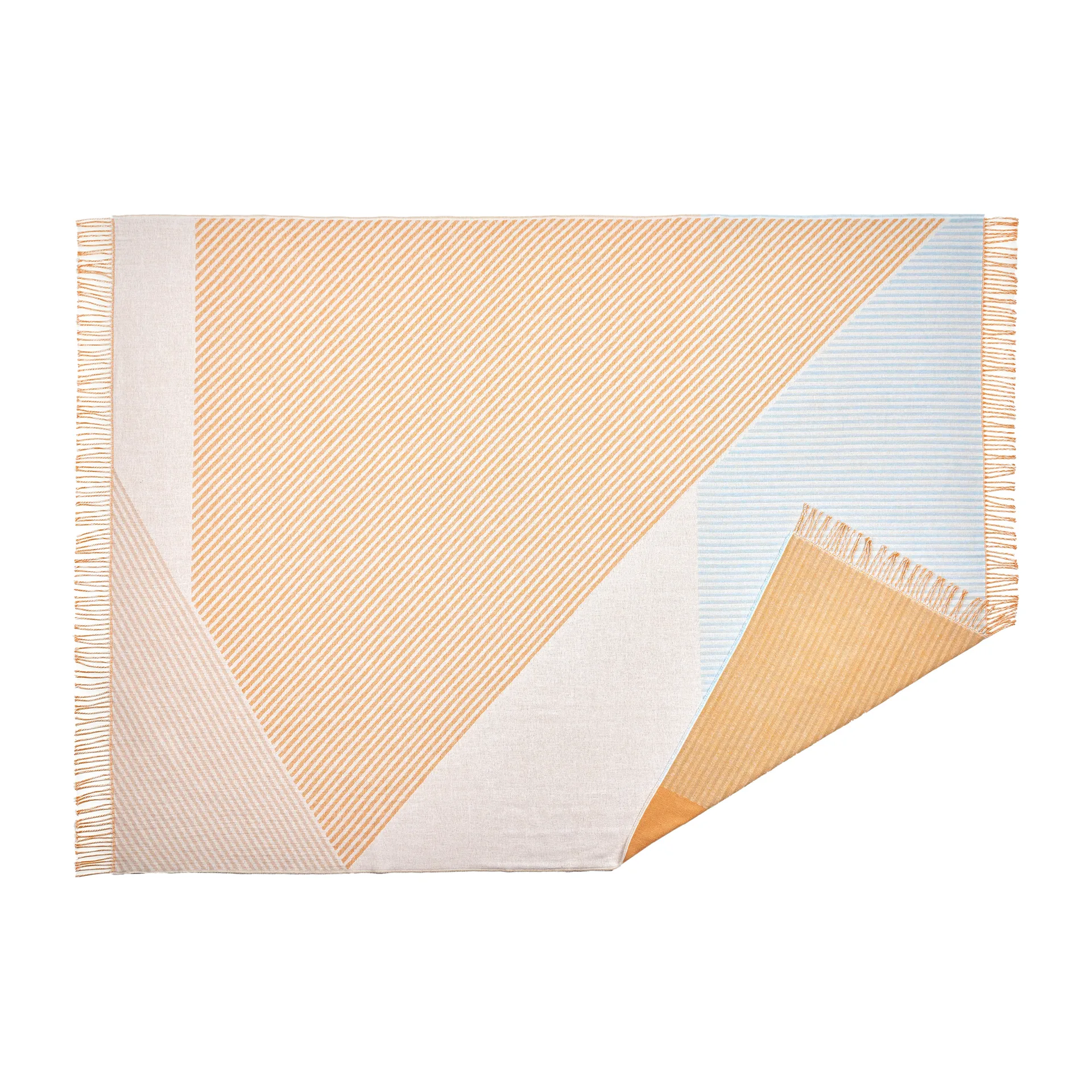 Stripes Baumwolldecke , Gelb NJRD