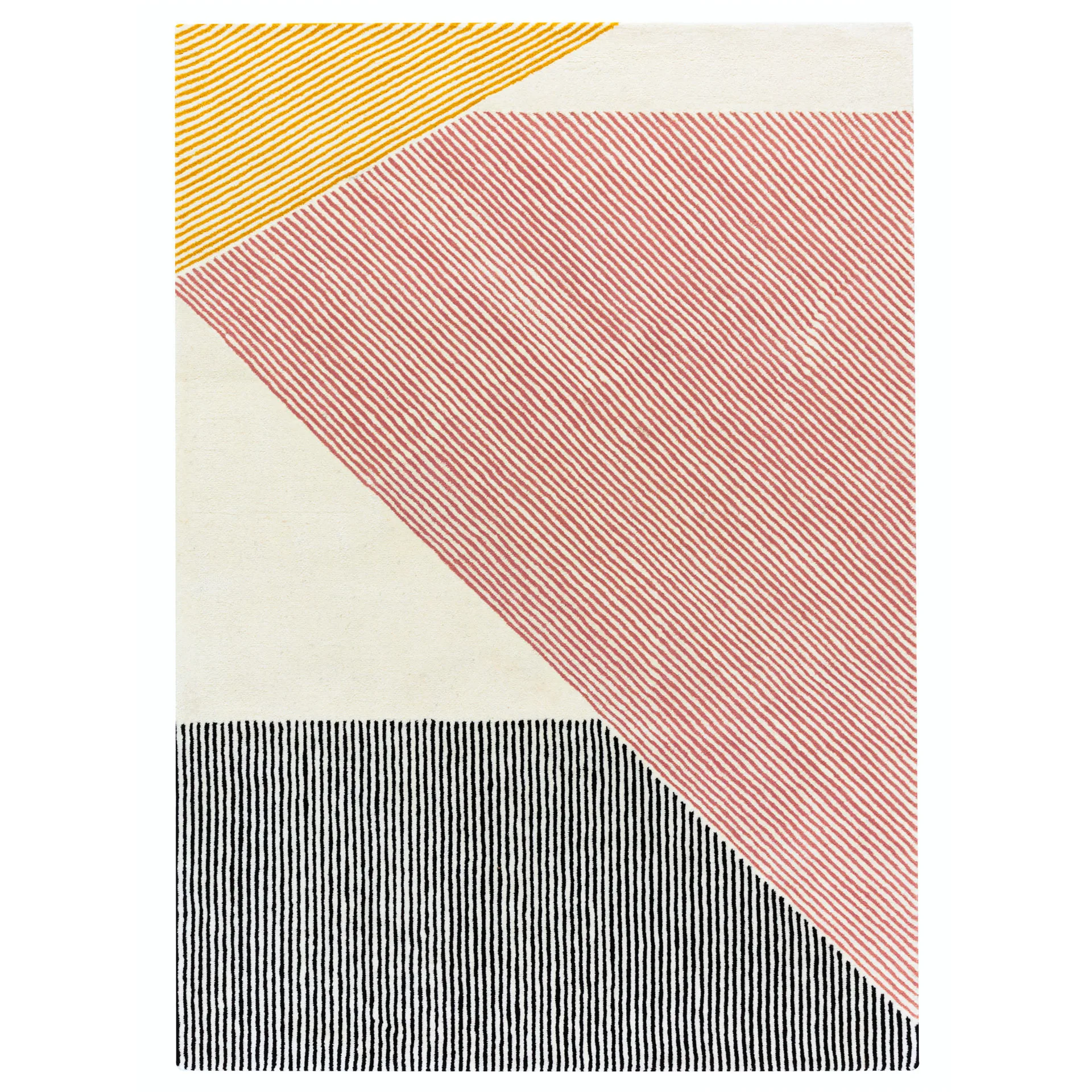 Stripes Wollteppich rosa, 200 x 300cm NJRD