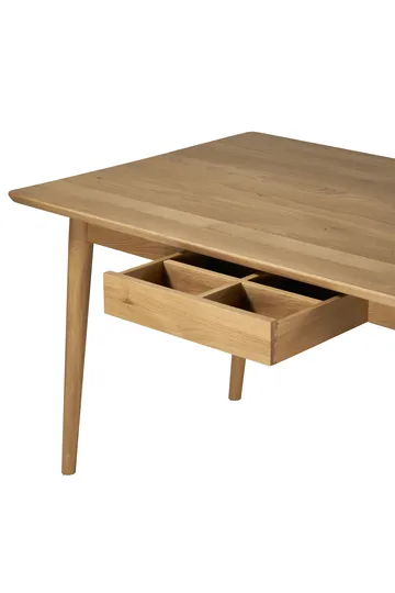 VIOR Esstisch 120 cm + Stuhl 4‑Pack – Lackierte Eiche‑Natur - NJRD