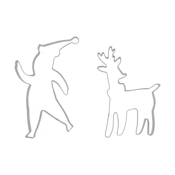 BAKE Lebkuchenausstecher - Weihnachtsmann & Rentier, 2-teilig - Nordwik