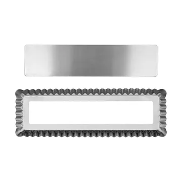 BAKE Tarteform mit herausnehmbarem Boden - Rechteckig, Edelstahl, 35x11 cm - Nordwik