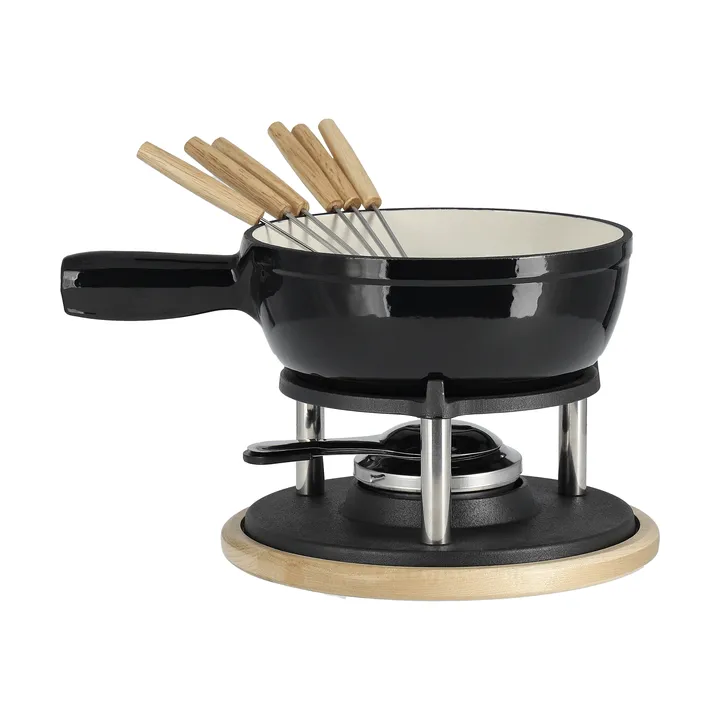 Emailierter Fonduetopf - Schwarz, 1,8 l - Nordwik