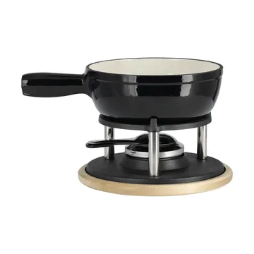 Emailierter Fonduetopf - Schwarz, 1,8 l - Nordwik