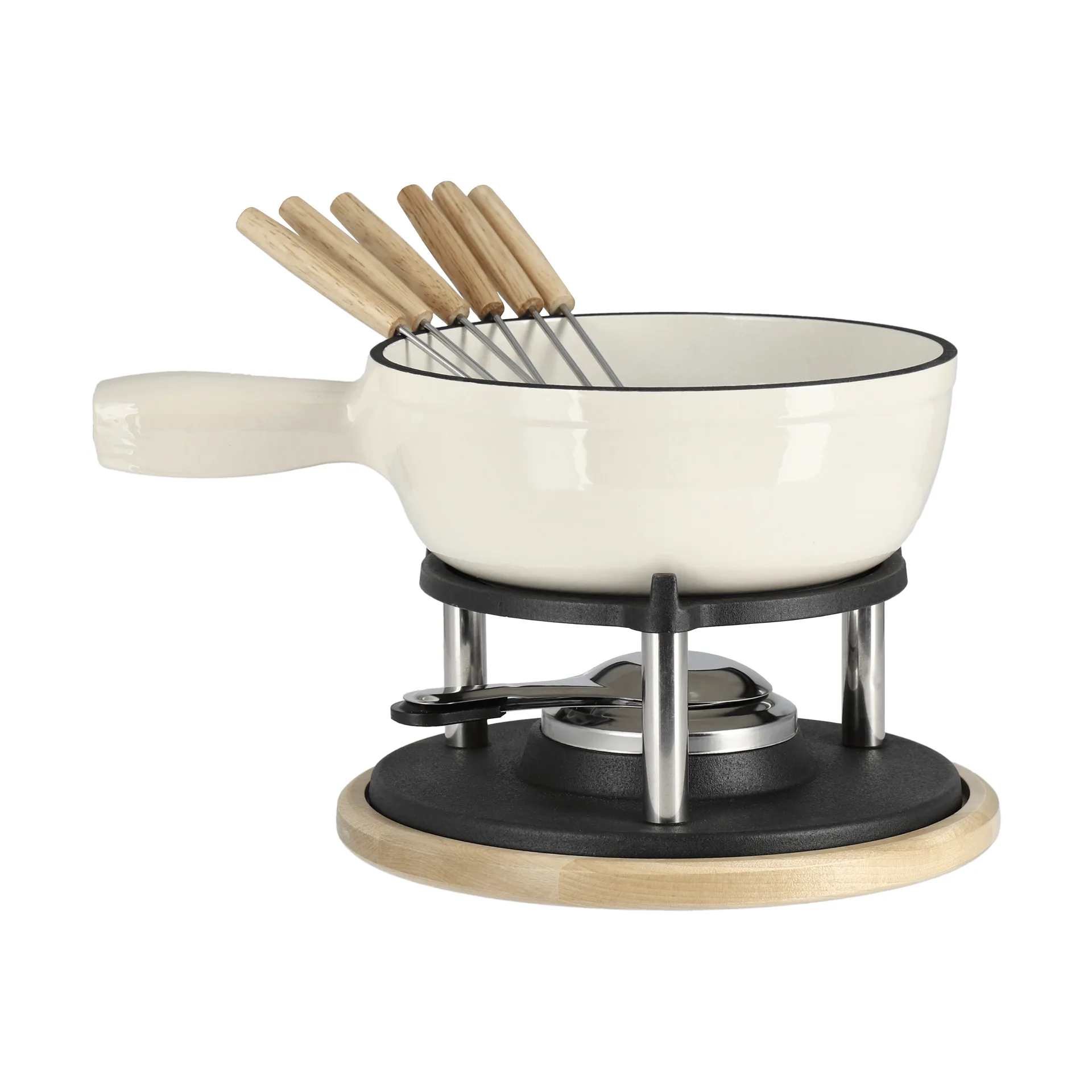 Emaille-Fonduetopf, Creme, 1,8 l Nordwik