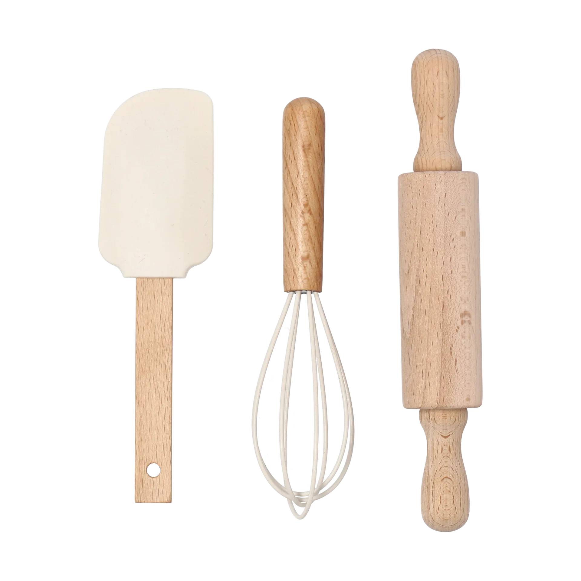 Nordwik Backutensilien aus Silikon für Kinder 3-teilig, Creme. Nordwik