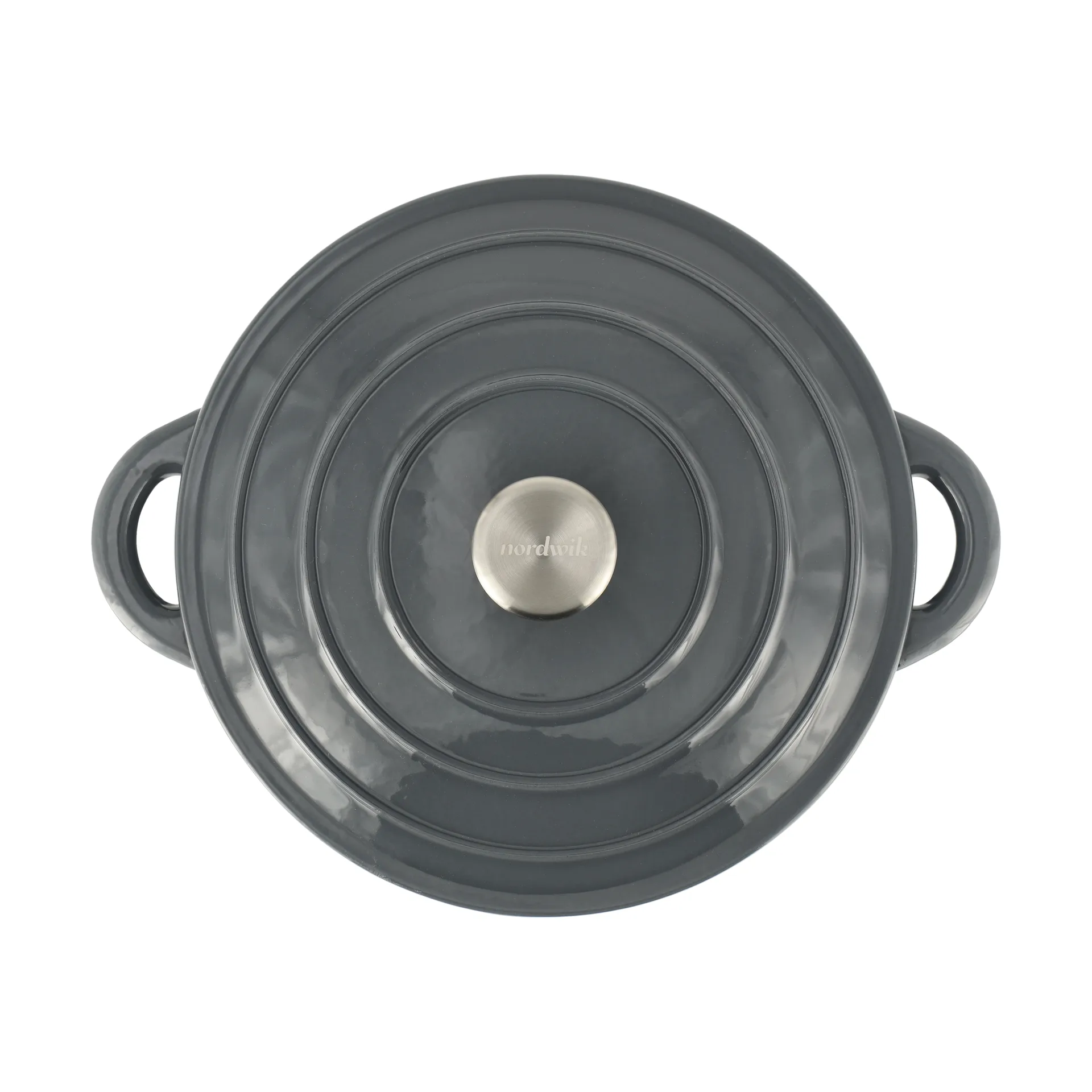 Nordwik Gusseisentopf rund 5 l, Grau Nordwik
