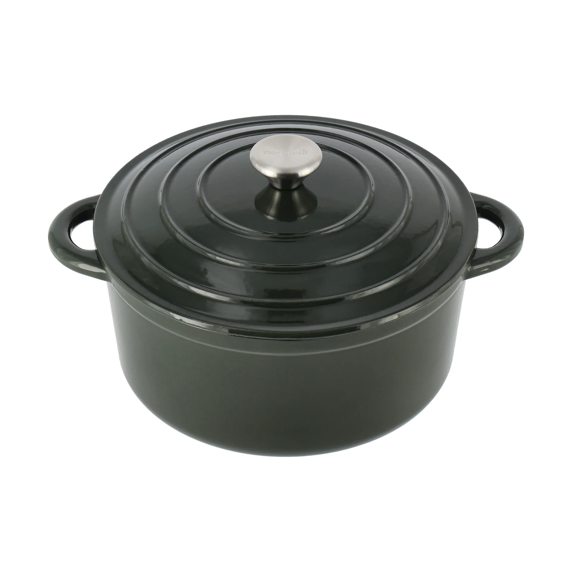 Nordwik Gusseisentopf rund 5 l, Grün Nordwik