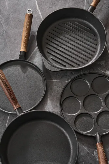 Nordwik gusseiserne Pfannkuchenpfanne mit Holzgriff - 23 cm - Nordwik