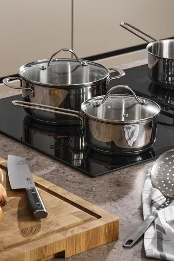 Nordwik Kochtopf mit Glasdeckel 1,3 l - Edelstahl - Nordwik