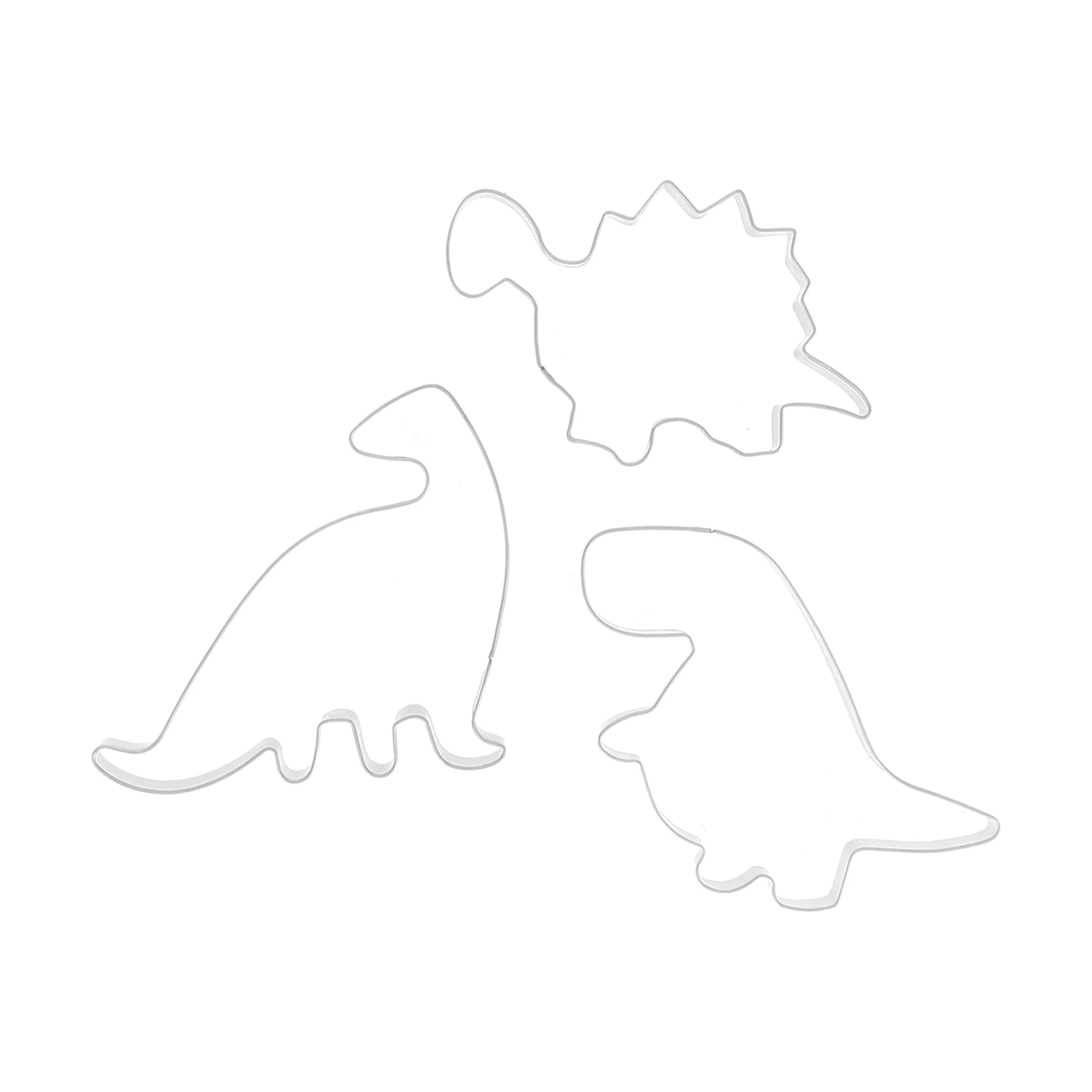 Nordwik Lebkuchenform Dinosaurier 3 Teile, Edelstahl Nordwik