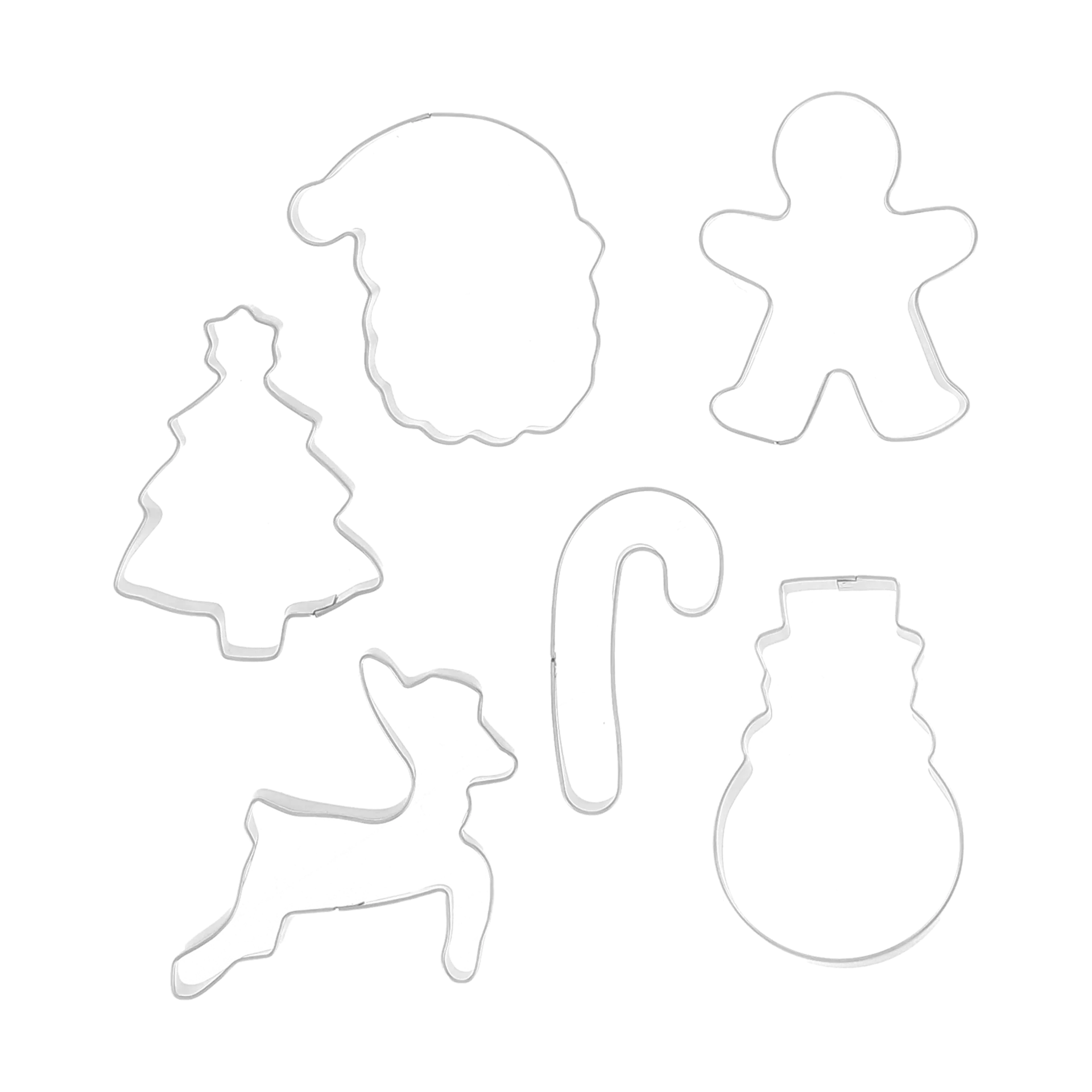 Nordwik Lebkuchenform Weihnachten 6 Teile, Edelstahl Nordwik