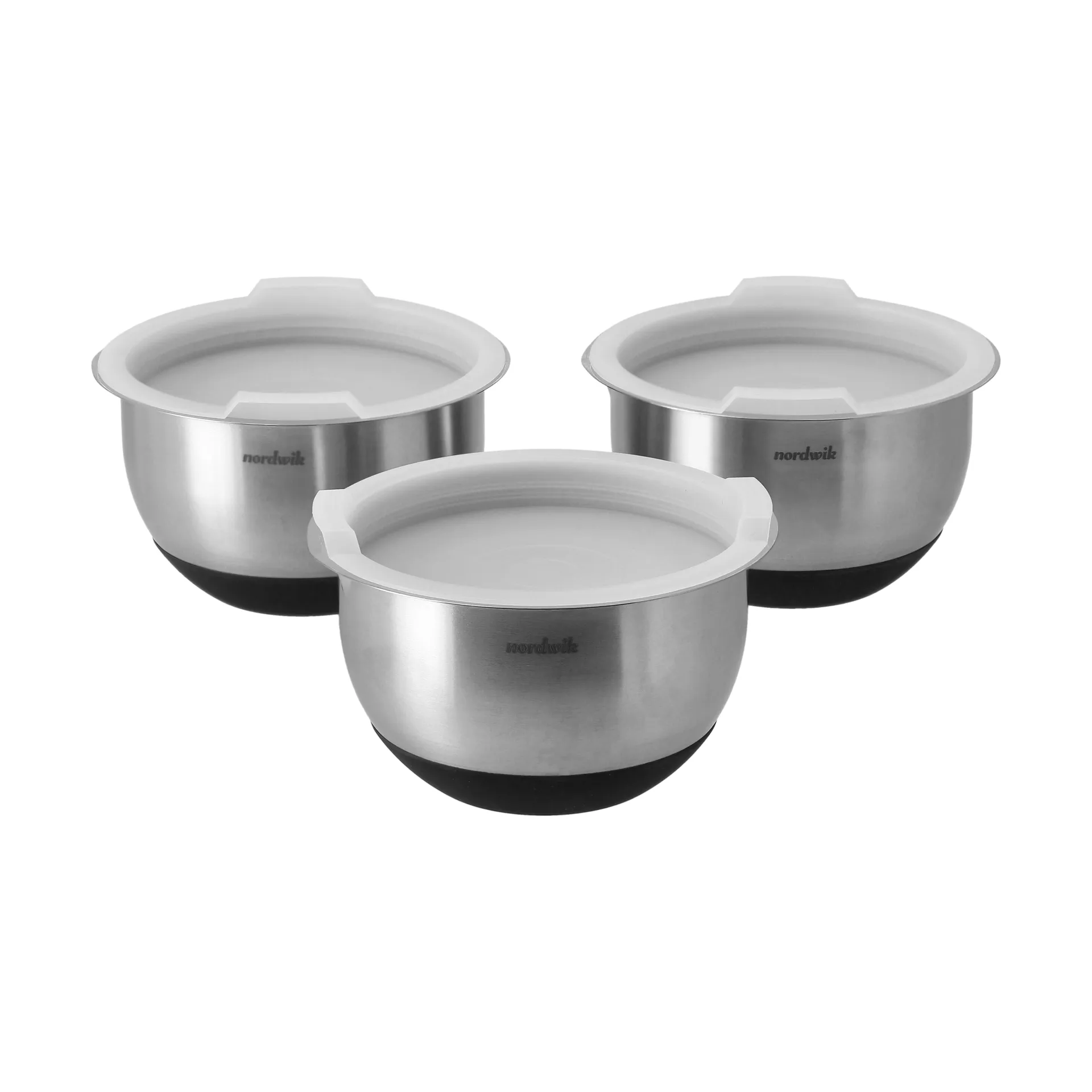 Nordwik Mini-Schüsseln mit Premium-Deckel, 3er-Pack Nordwik