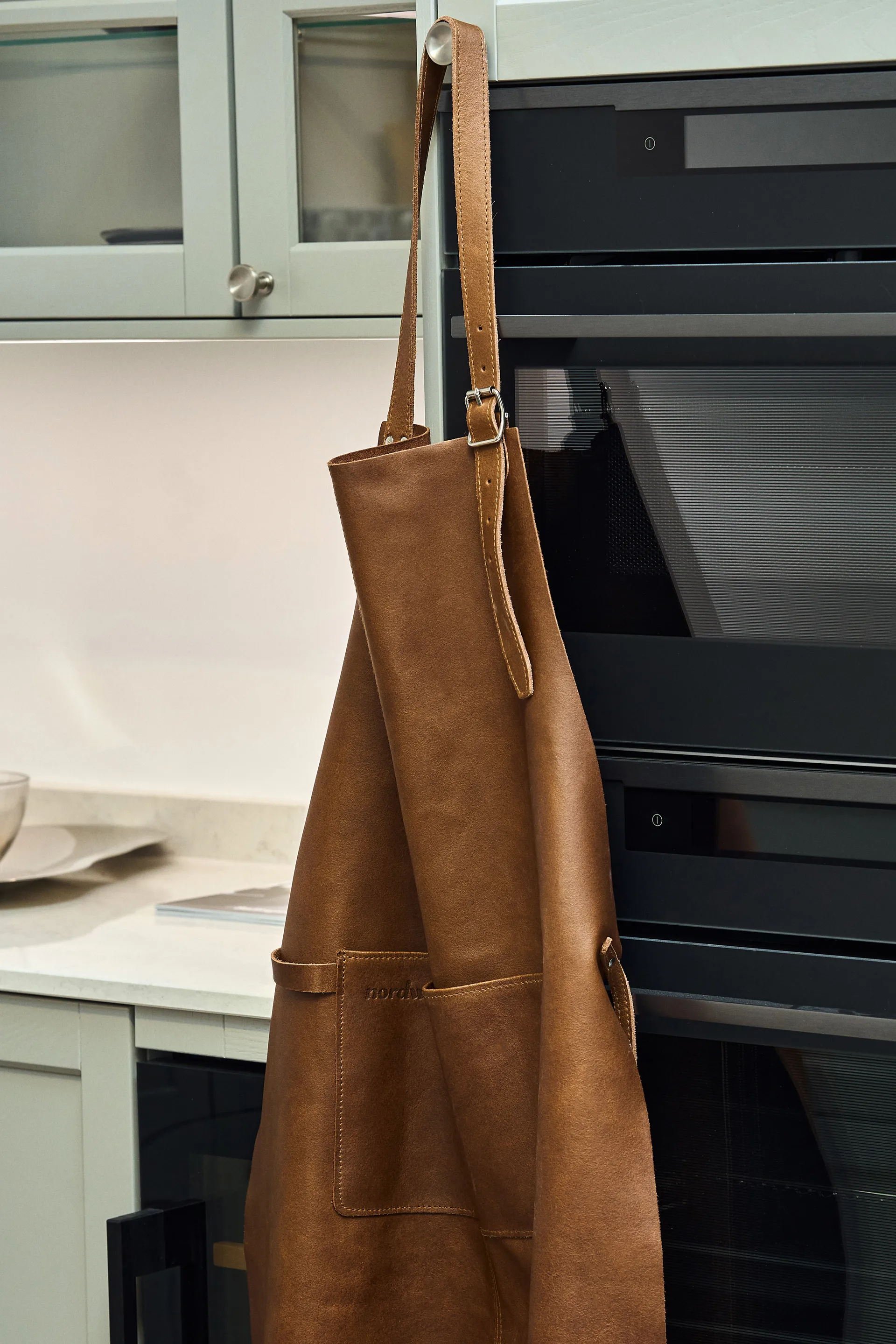 Nordwik Schürze Leder, Braun Nordwik