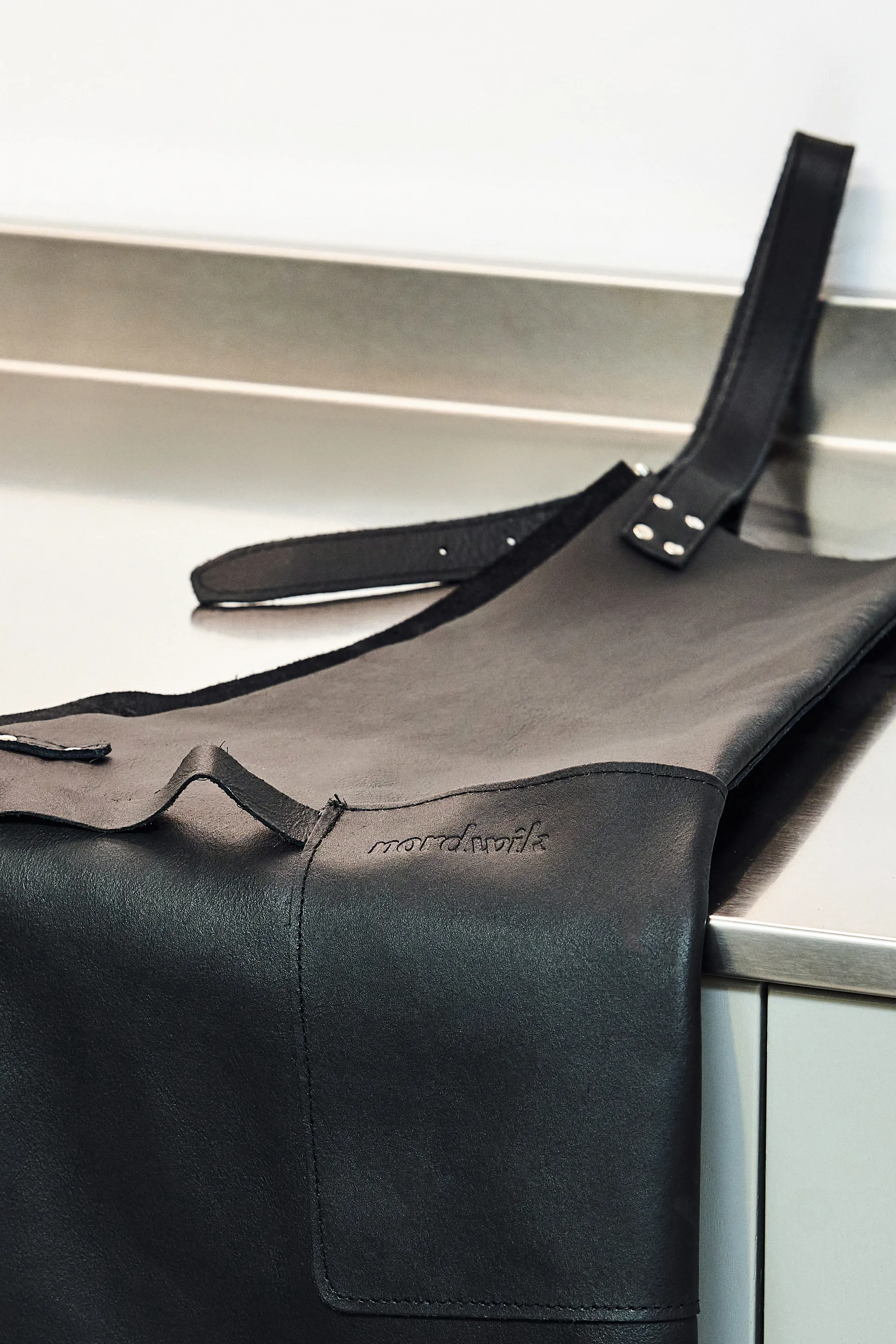 Nordwik Schürze Leder, Schwarz Nordwik