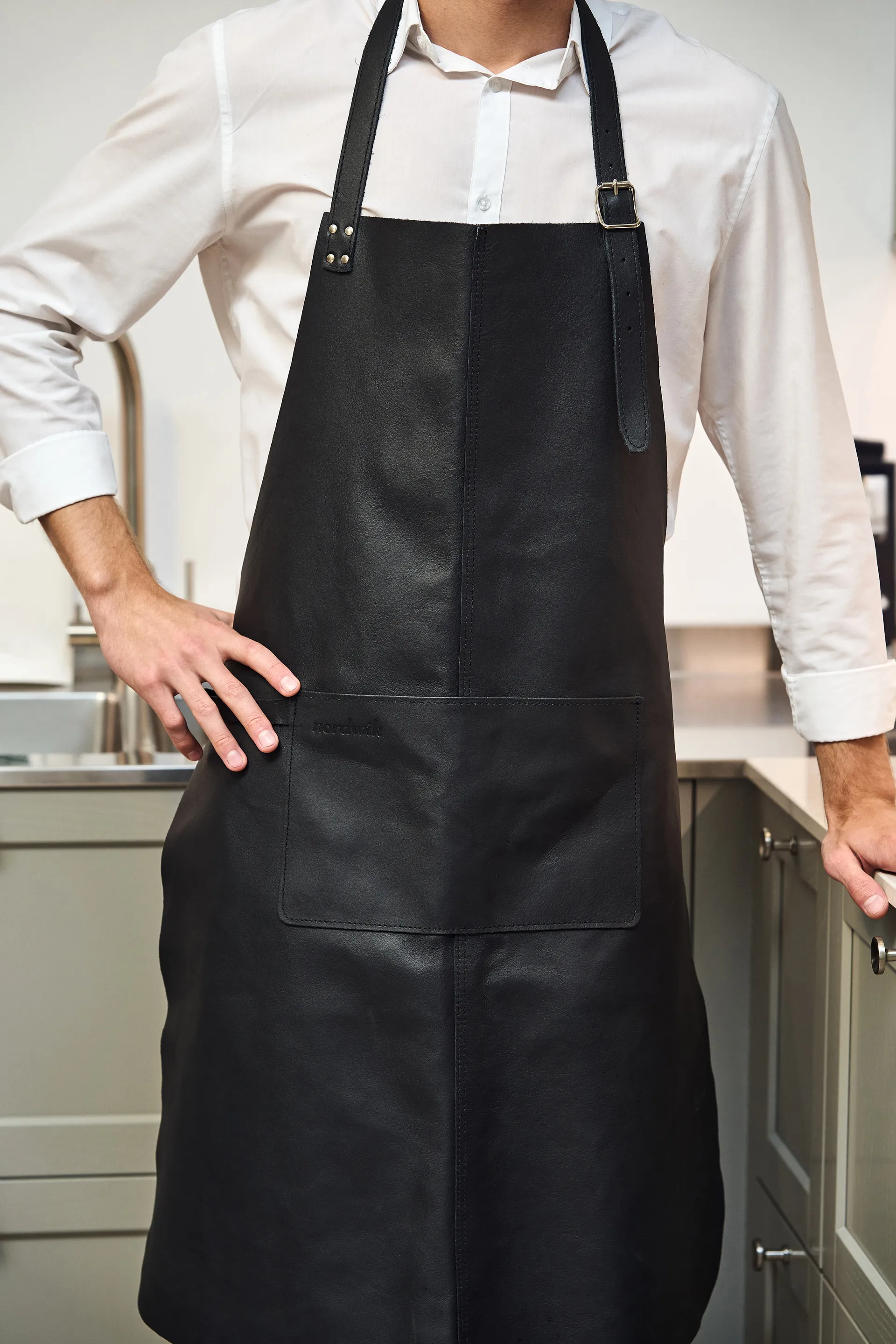 Nordwik Schürze Leder, Schwarz Nordwik