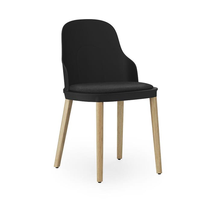 Allez Stuhl mit Sitzkissen und Eichenbeinen, Black Normann Copenhagen