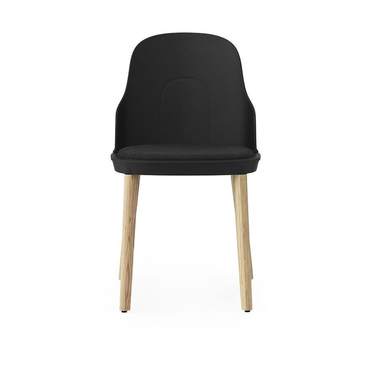 Allez Stuhl mit Sitzkissen und Eichenbeinen, Black Normann Copenhagen