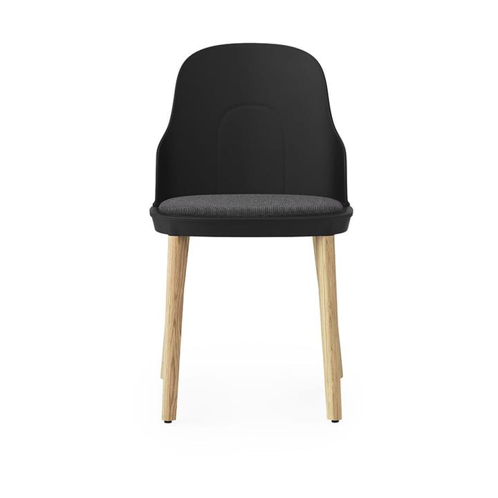 Allez Stuhl mit Sitzkissen und Eichenbeinen, Black Normann Copenhagen
