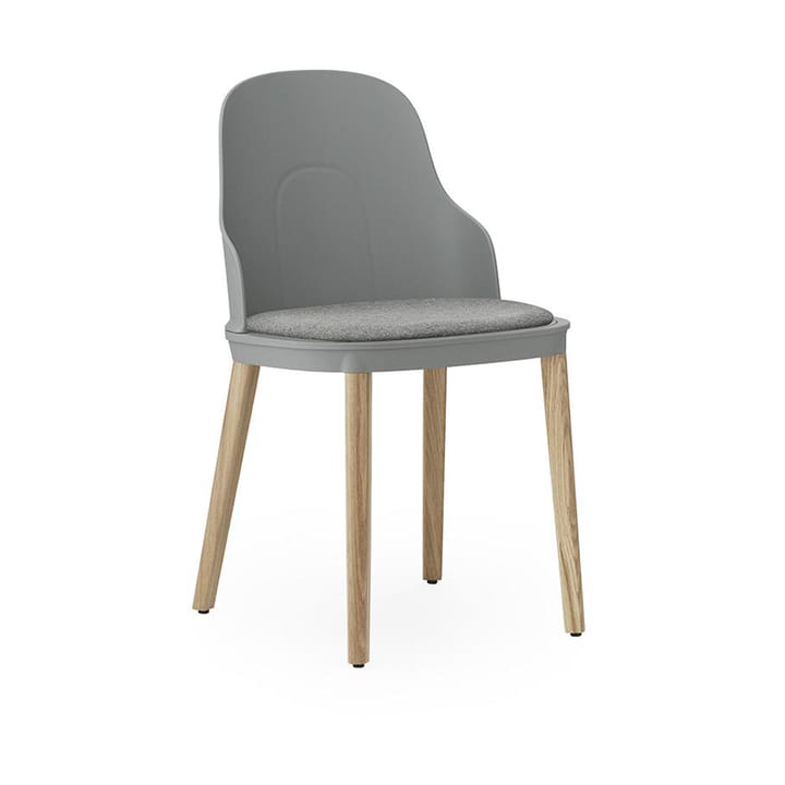 Allez Stuhl mit Sitzkissen und Eichenbeinen, Grey Normann Copenhagen