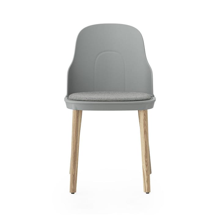 Allez Stuhl mit Sitzkissen und Eichenbeinen, Grey Normann Copenhagen