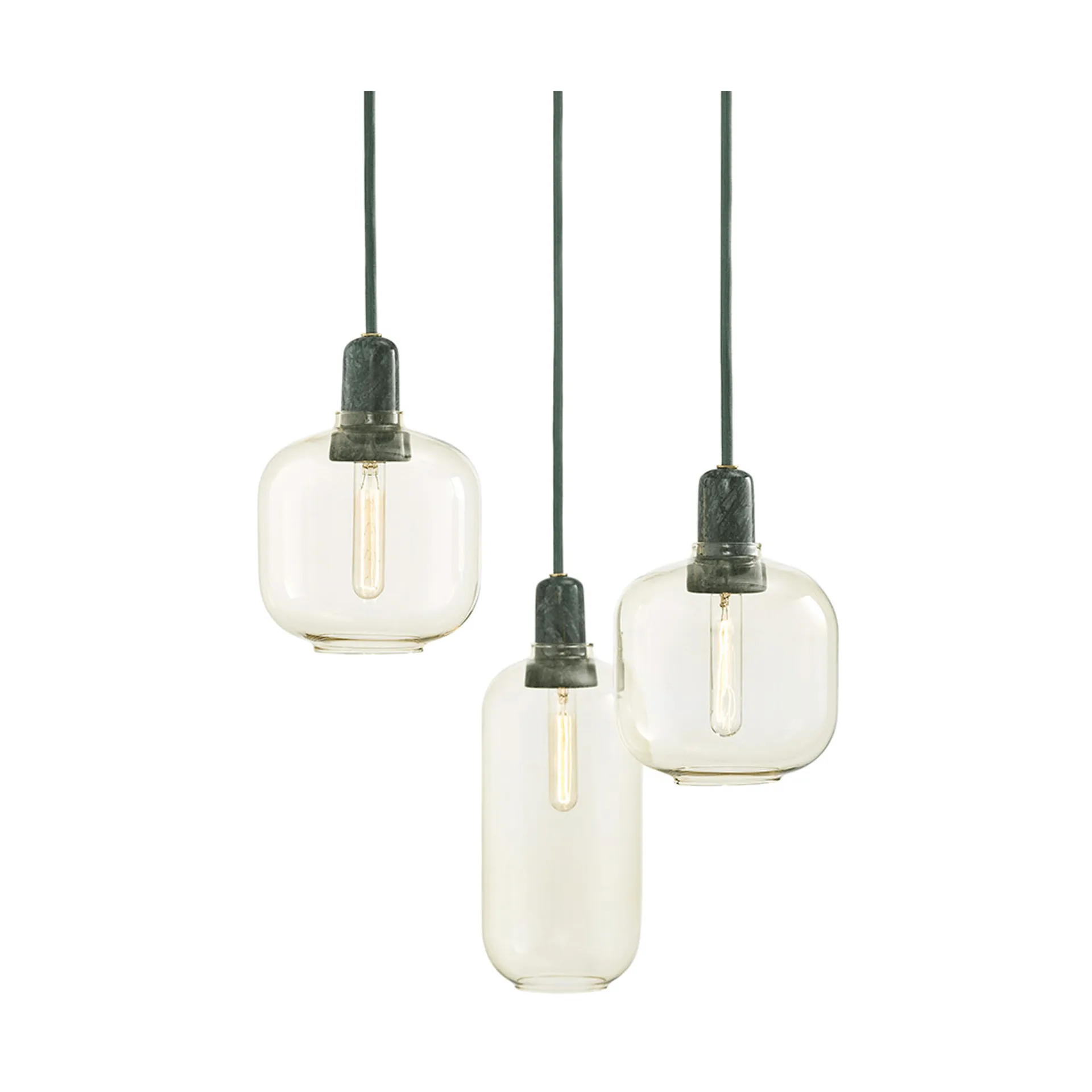 Amp Pendelleuchte klein, Gold-grün Normann Copenhagen