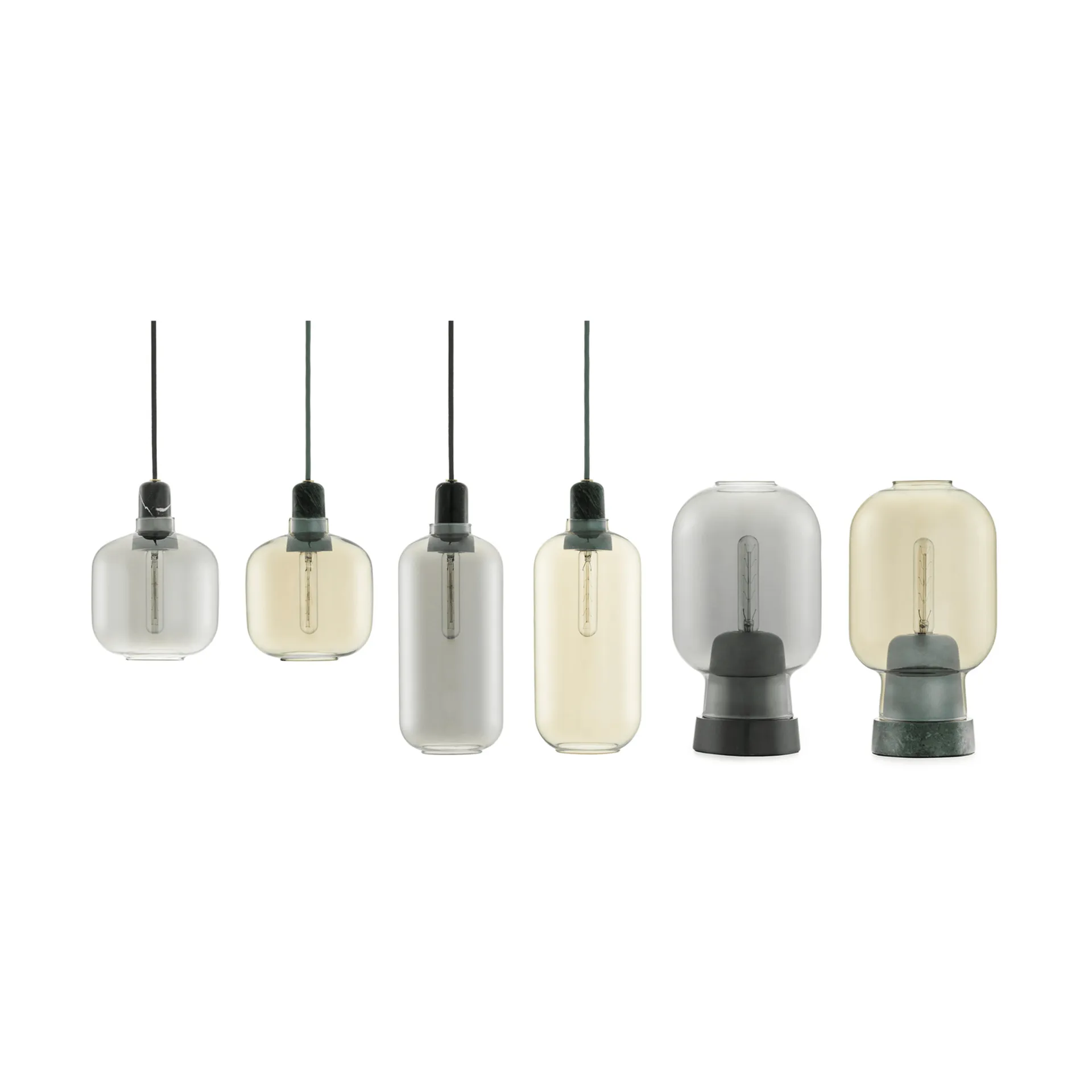 Amp Pendelleuchte klein, Grau-schwarz Normann Copenhagen