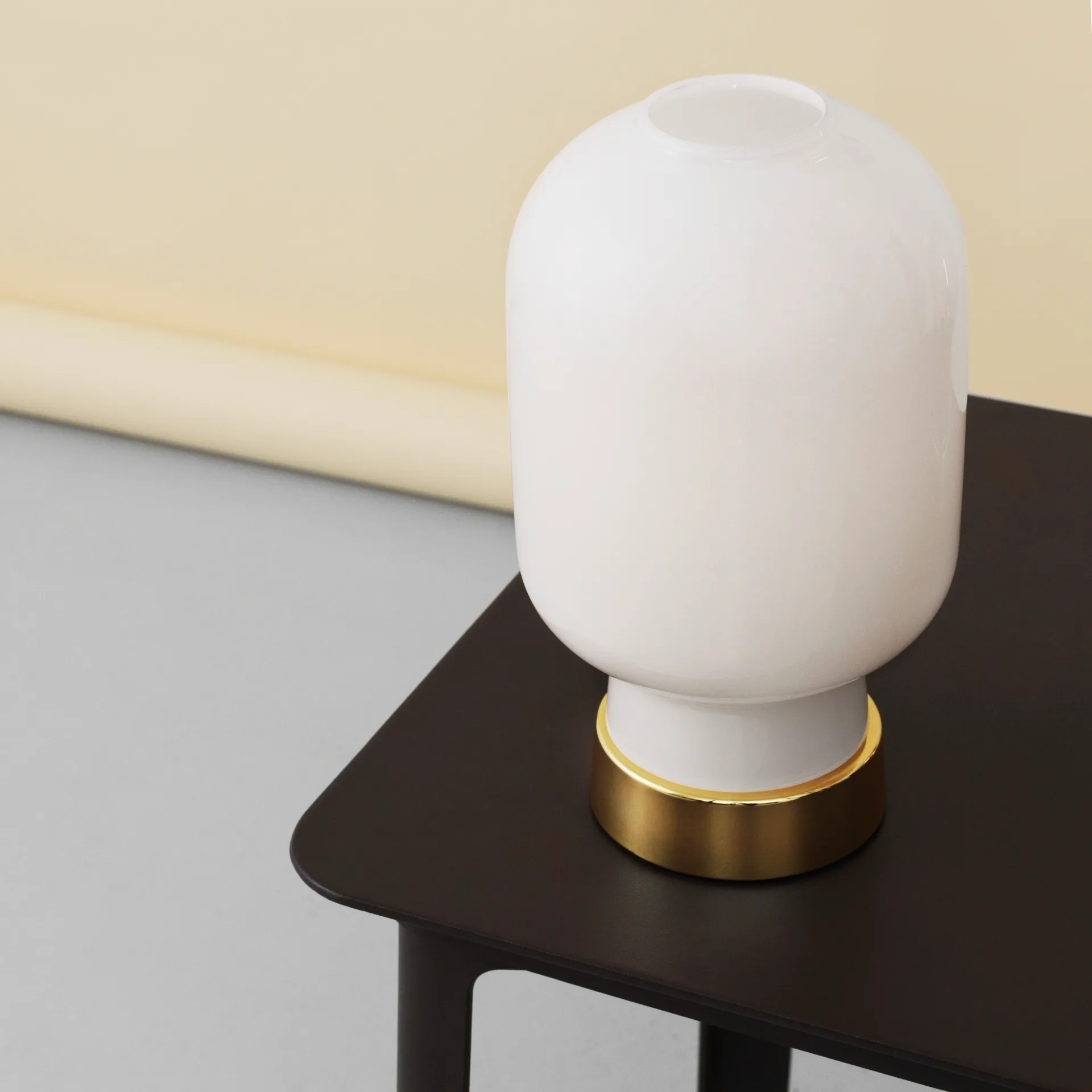 Amp Tischlampa, Weiß-Messing Normann Copenhagen