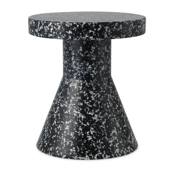 Bit Cone runder Hocker - Schwarz-weiß, Ø36x42 cm - Normann Copenhagen