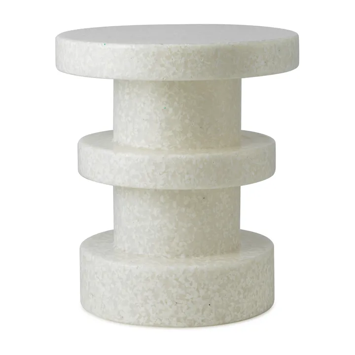 Bit Stack runder Hocker - Weiß-weiß, Ø36x42 cm - Normann Copenhagen