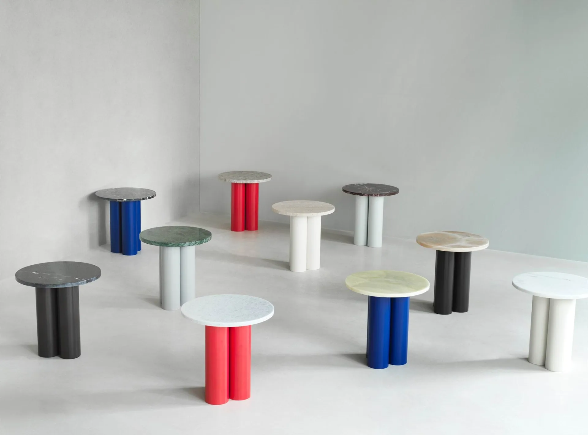 Dit Beistelltisch Ø40 cm, Grau-Schwarz-Marquina Normann Copenhagen