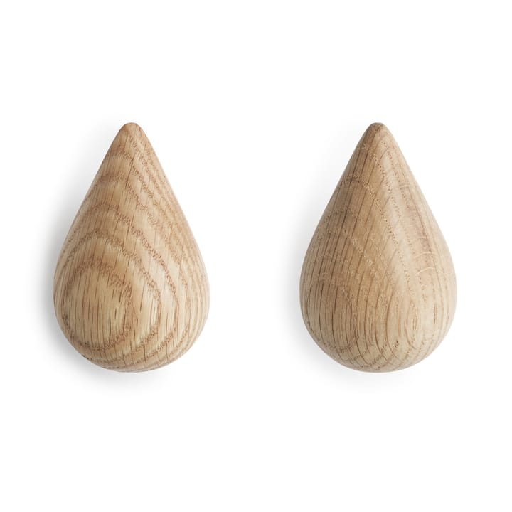 Dropit Wandhaken 2er Pack - Holz natur groß - Normann Copenhagen