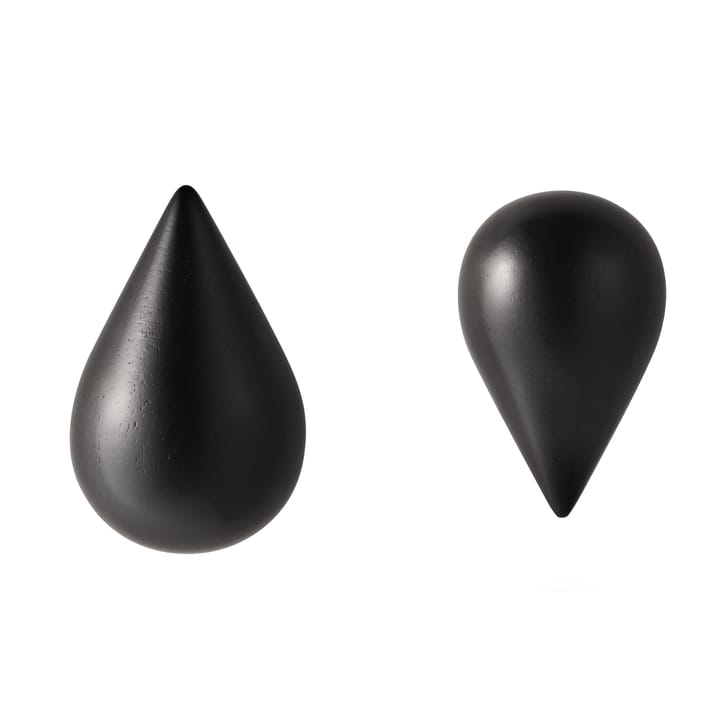 Dropit Wandhaken 2er Pack, Schwarz groß Normann Copenhagen